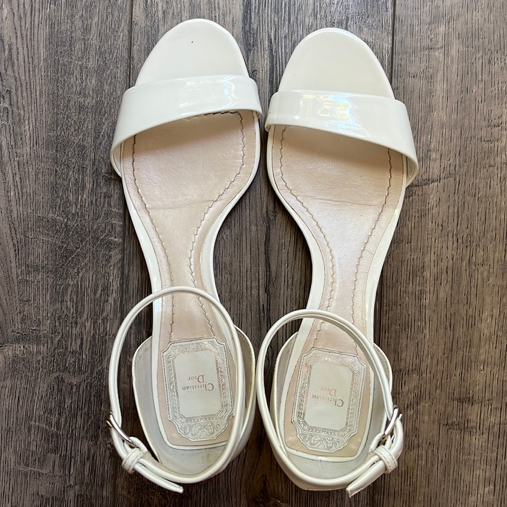 Christian Dior Cube Lucite Heel Sandals